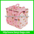 beautiful printing fabric picnic bag,cooler bag